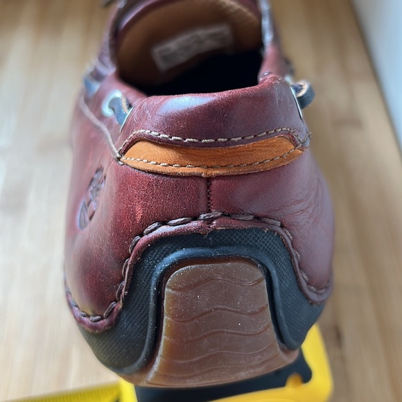 $200 - Timberland TB0A16MJ Wine/Brown Leather Classic 2 Eye Boat Shoes 74013 - Picture 11 of 12